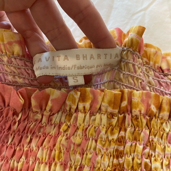 Anthropologie Kavita Bhartia smocked tie dye top - Picture 5 of 8